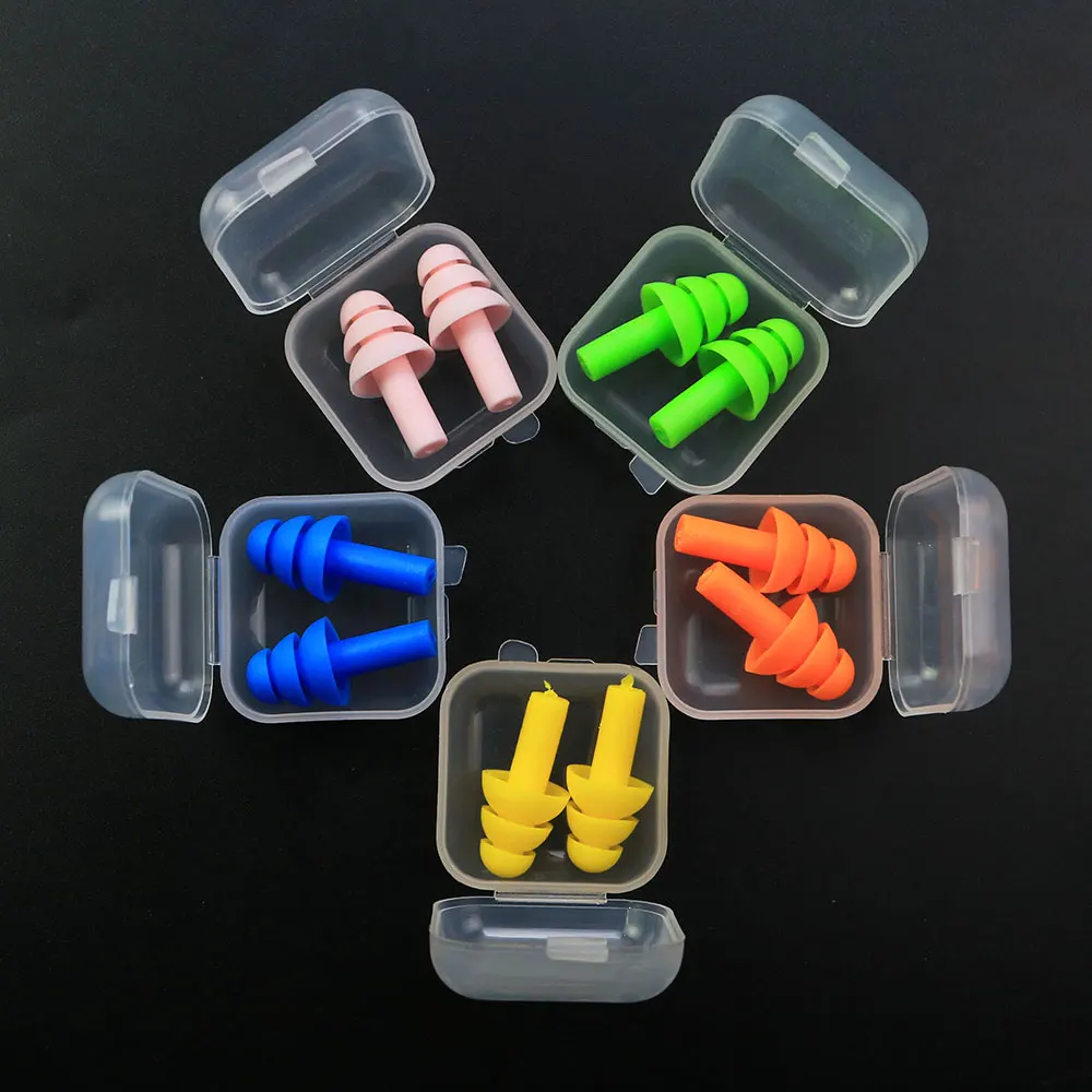JCD 5Pairs Silicone Ear Plugs Sound Insulation Waterproof Swimming Earplugs Anti-noise Sleeping Plug For Travel Noise Reduction