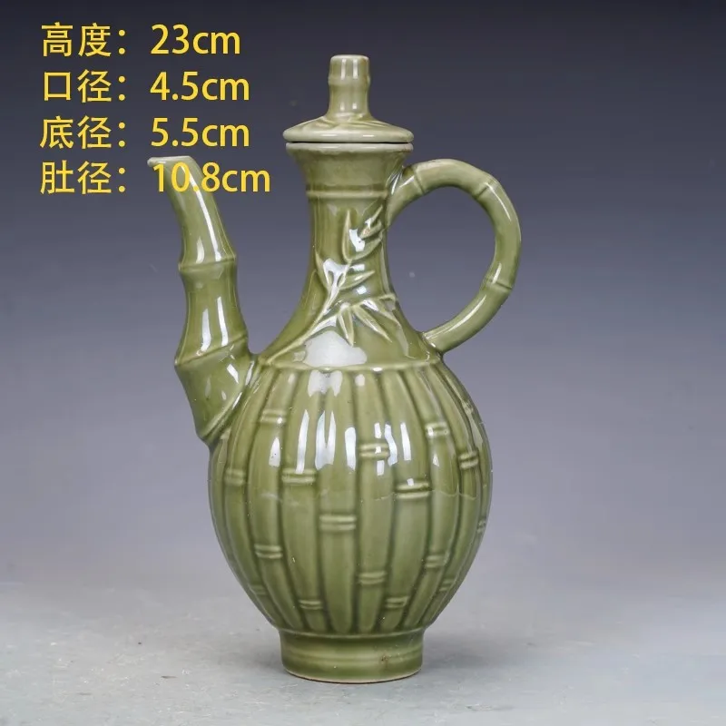 song-dynasty-ru-kiln-celadon-pumpkin-pot-antique-antique-collection-genuine-old-object-porcelain-old-goods
