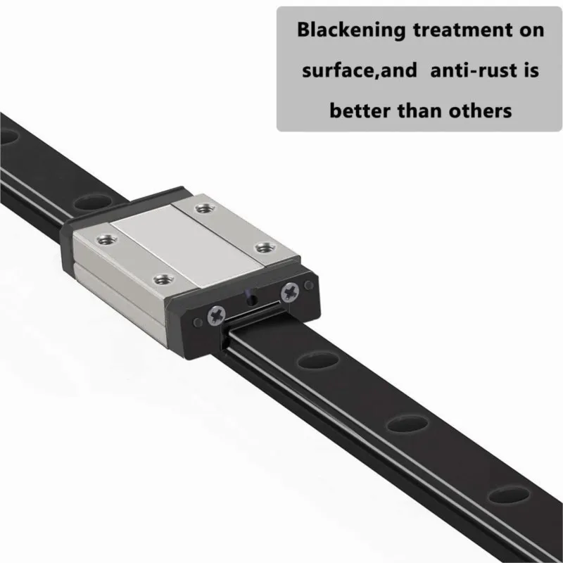 1 قطعة أسود MGN7 MGN9 MGN12 MGN15 مصغرة الخطي السكك الحديدية الشريحة 100 مللي متر إلى 1000 مللي متر مع 1 قطعة MGN المنزلق مانع االصدأ اسوداد العلاج