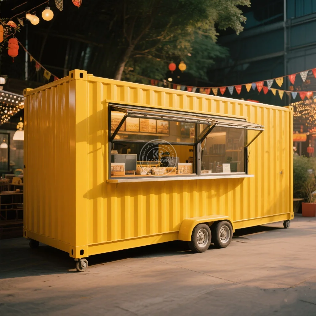 

Portable Mobile Container Box Food Kiosk Shop Bar Container Food Truck Restaurant USA Standard For Sale