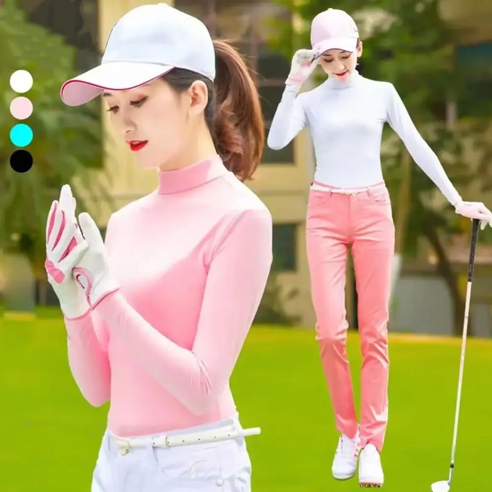 

Smooth Quick-Dry Women's Golf Shirt Breathable Soft Golf Cooling Tops Cooling Fabric Sun Protection Ice Silk Shirt Summer Season