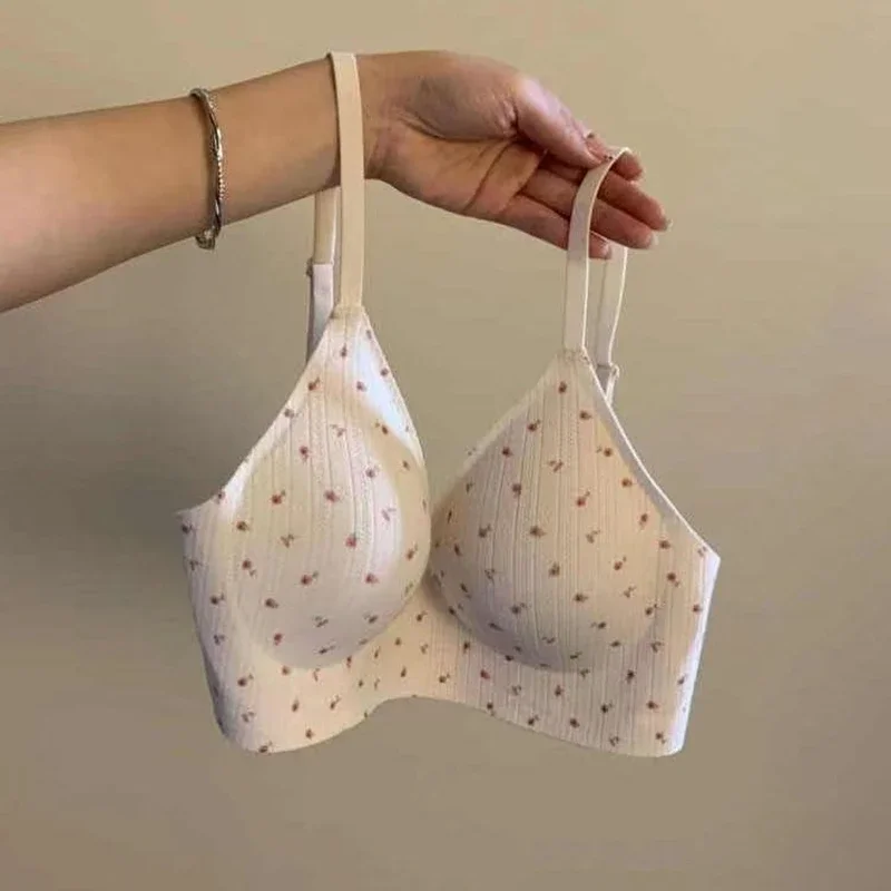 ملابس داخلية حلوة قابلة للتنفس للنساء بأشرطة رفيعة بدون علامات ولا توجد حلقات فولاذية مجمعة مريحة ومضادة للترهل #2