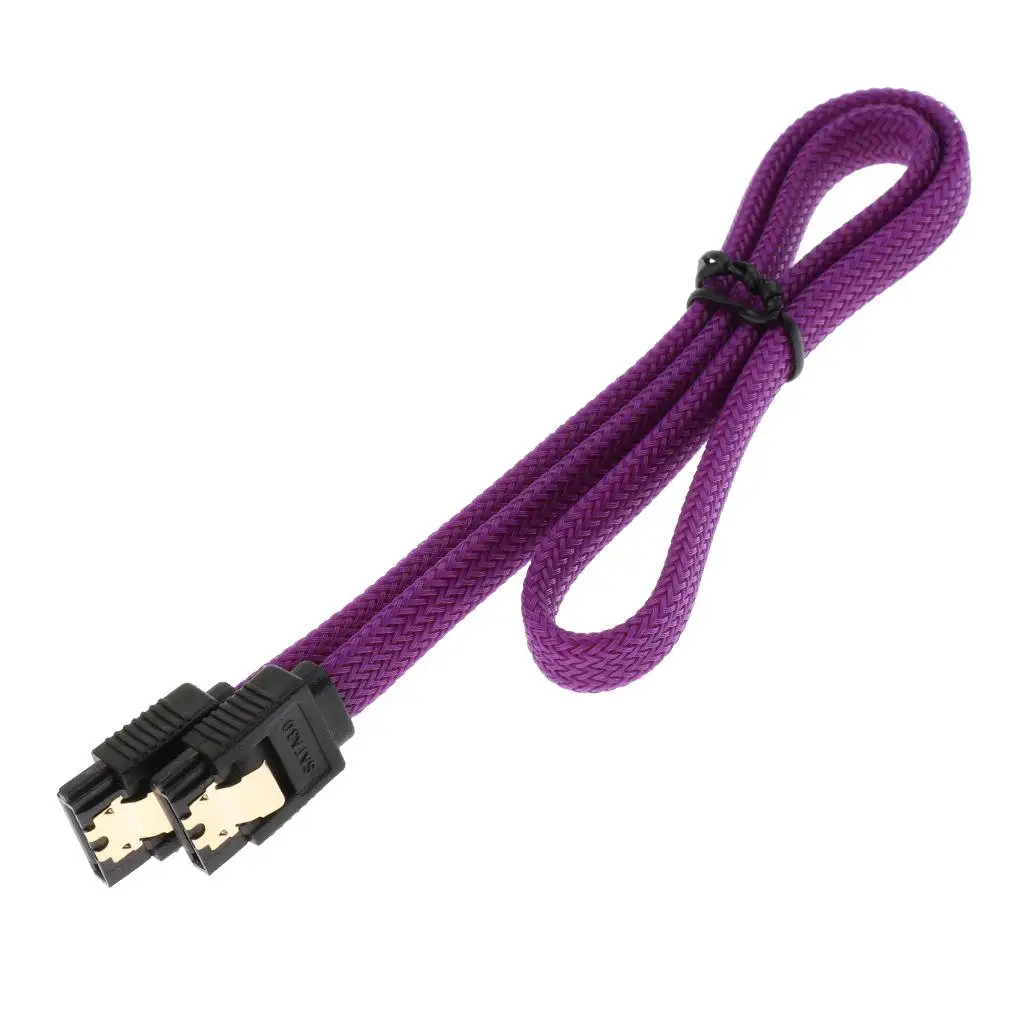 Universal 20 Inches III 7Gbs Serial Cable ATA HDD SSD Data Cords Purple