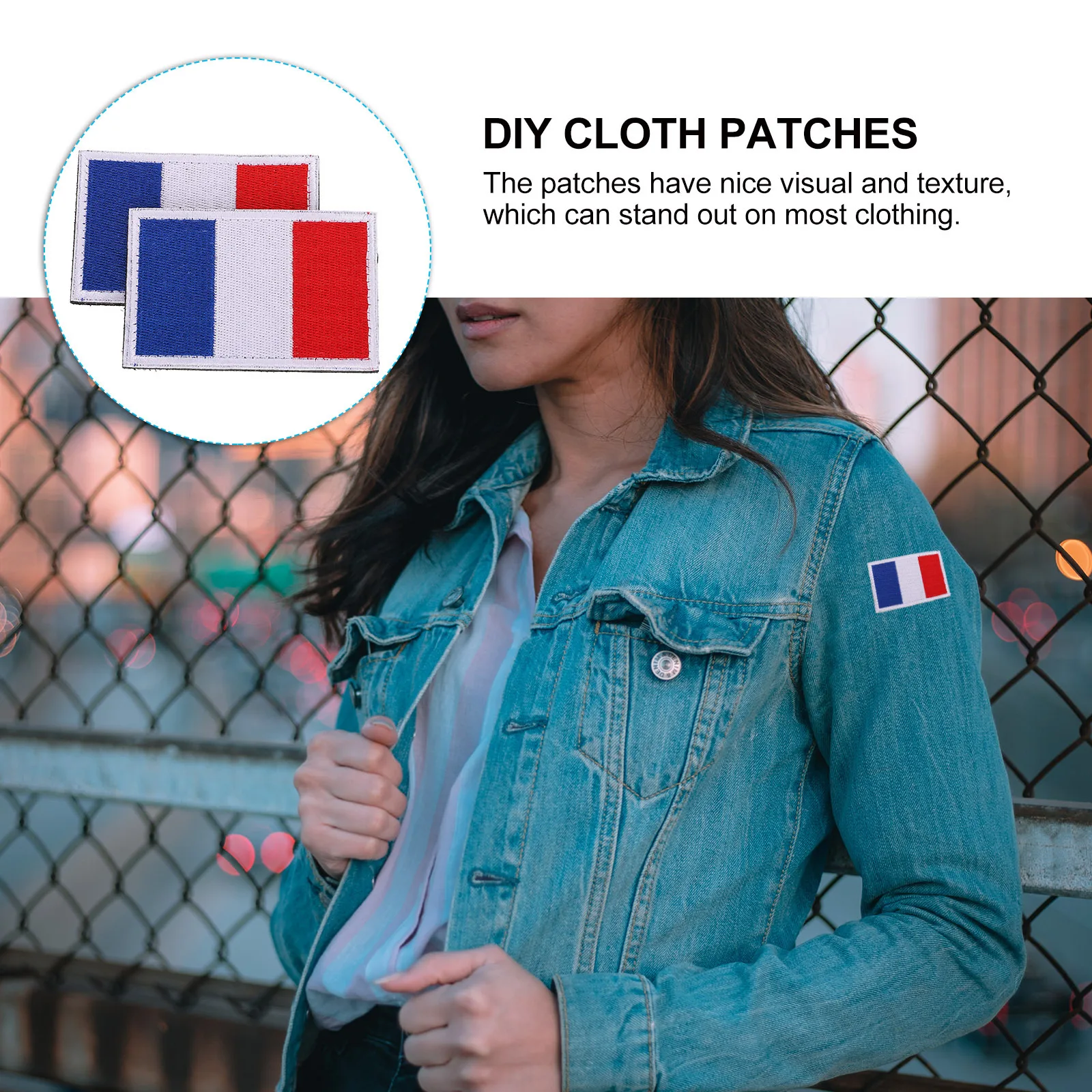 

2Pcs Embroidered National Applique DIY Craft Cloth Patches Durable Dense Polyester for Clothing Backpacks Jeans