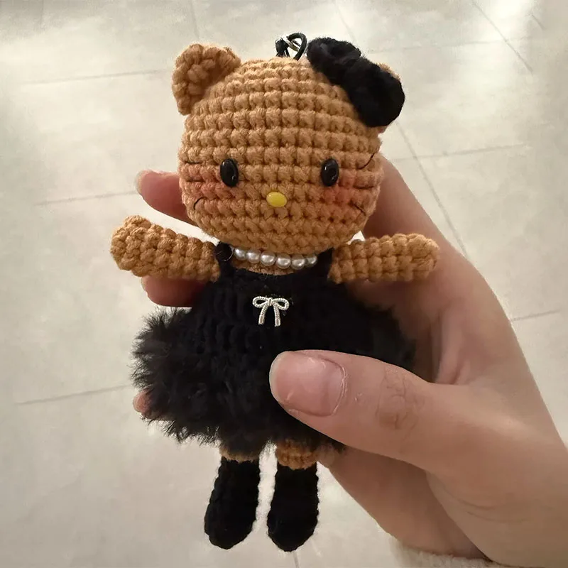 Handmade Crochet Hello Kitty Keychain Black Dress KT Cat Plush Toys Girls Backpack Dopamine Doll Pendant Anime Accessories Gifts - AliExpress 26 Handmade Crochet Hello Kitty Keychain Black Dress KT Cat Plush Toys Girls Backpack Dopamine Doll Pendant Anime Accessories Gifts - AliExpress 26