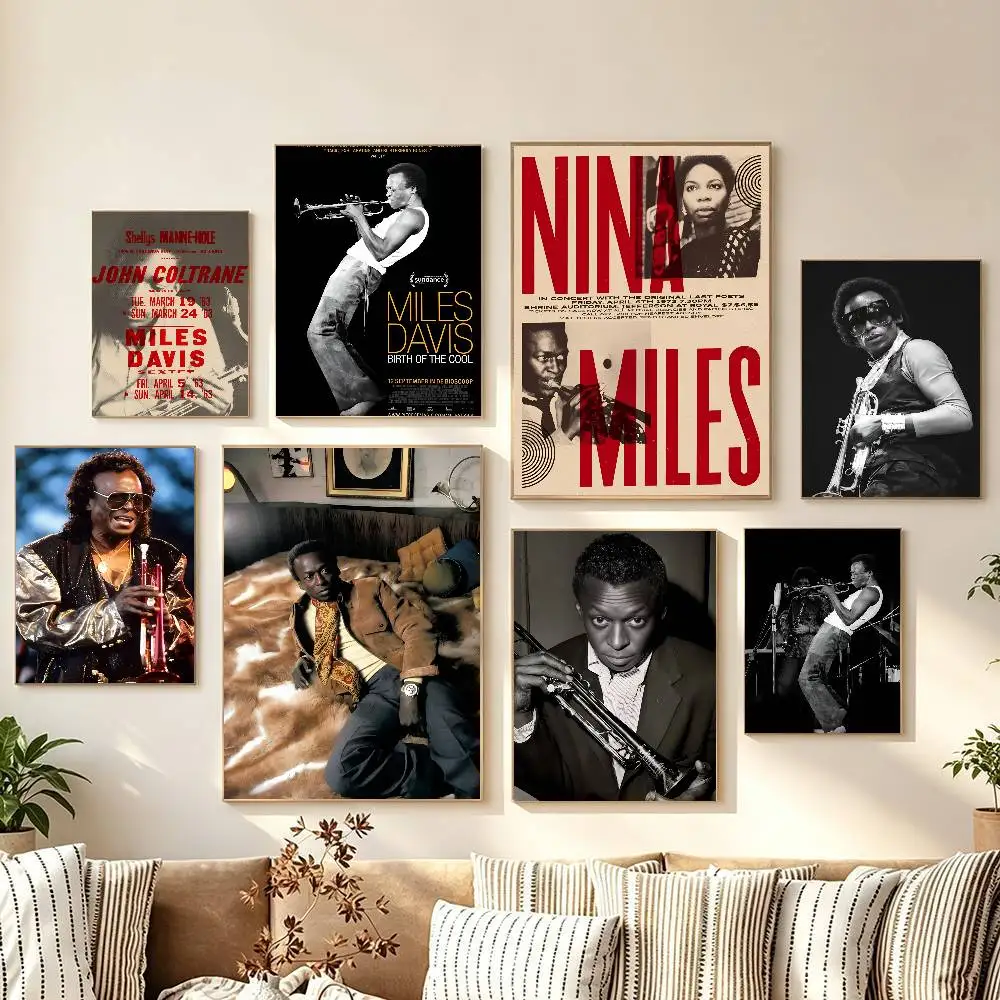 Jazz Mus-ician Miles- Davis- Wall Art Canvas Painting Posters And Prints Wall Pictures Kids Room Decor No Frame