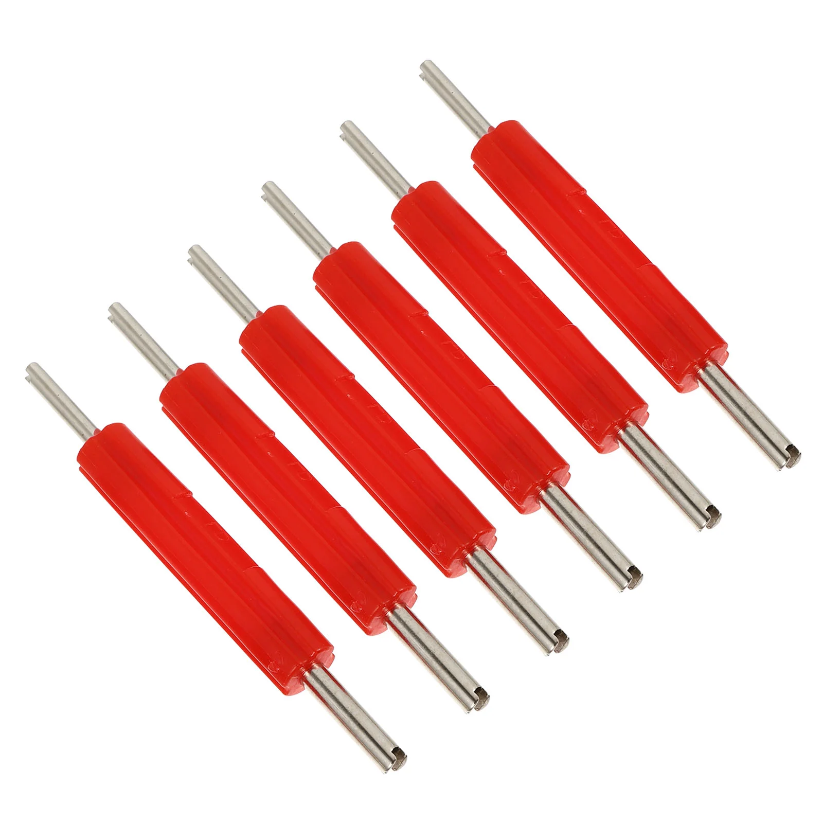 

6 Pcs Valve Core Driver Detach Tool Car Accessories Screwdriver Remover Tire Repair Dual Head Steel Removal