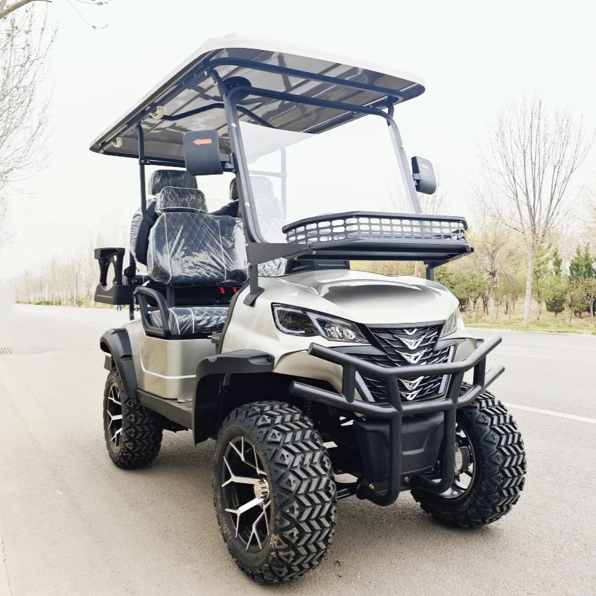 New Style Golf Cart Model E 48V 60V 72V Solar Panels Battery Operated Golf Scooter Off Road Electric Golf Cart 5KW AC Motor