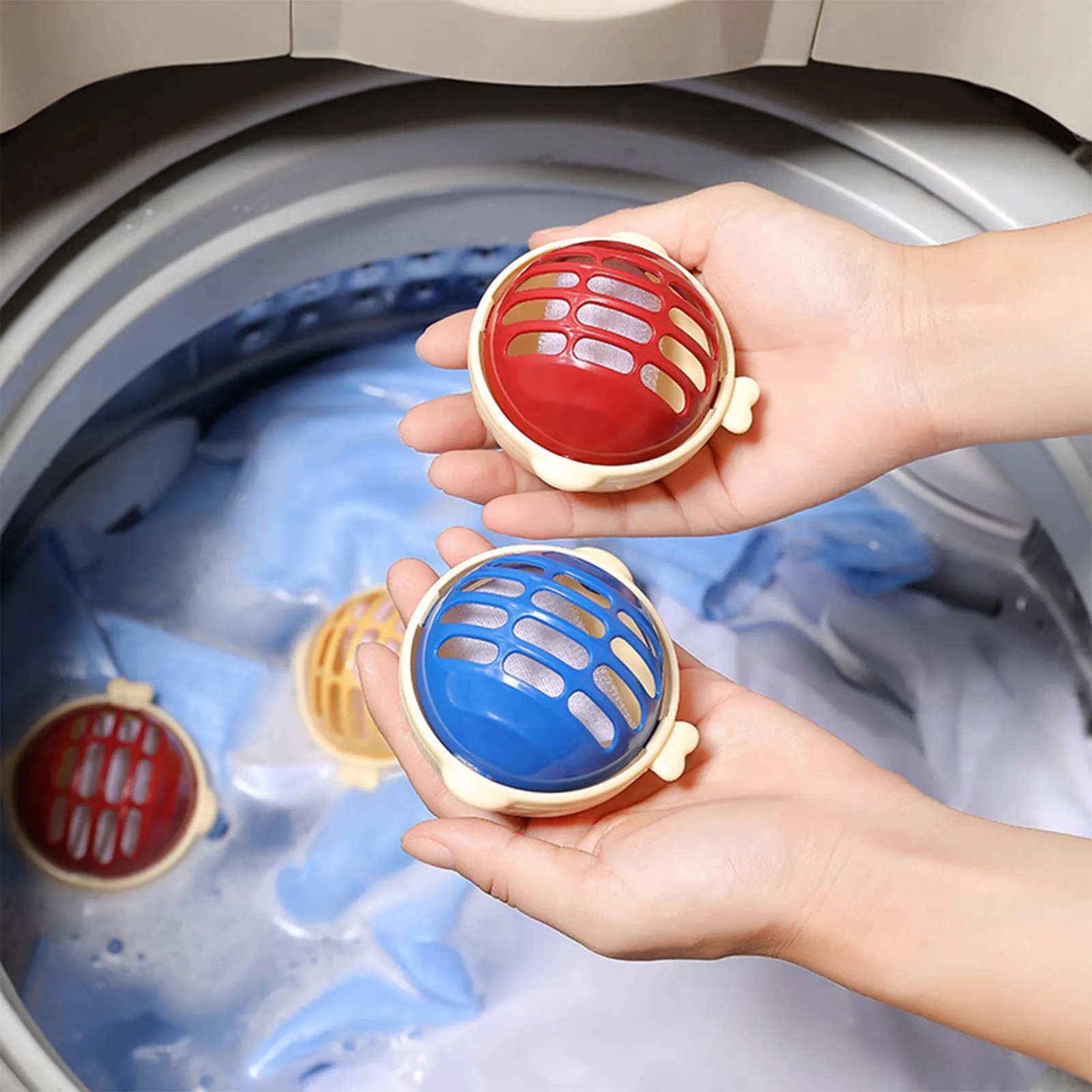 Puffer Laundry Ball Reusable Washing Machine Filter Tennis Ball Washing Machine Pet Hair Remover Clothing Hair Removal Ball