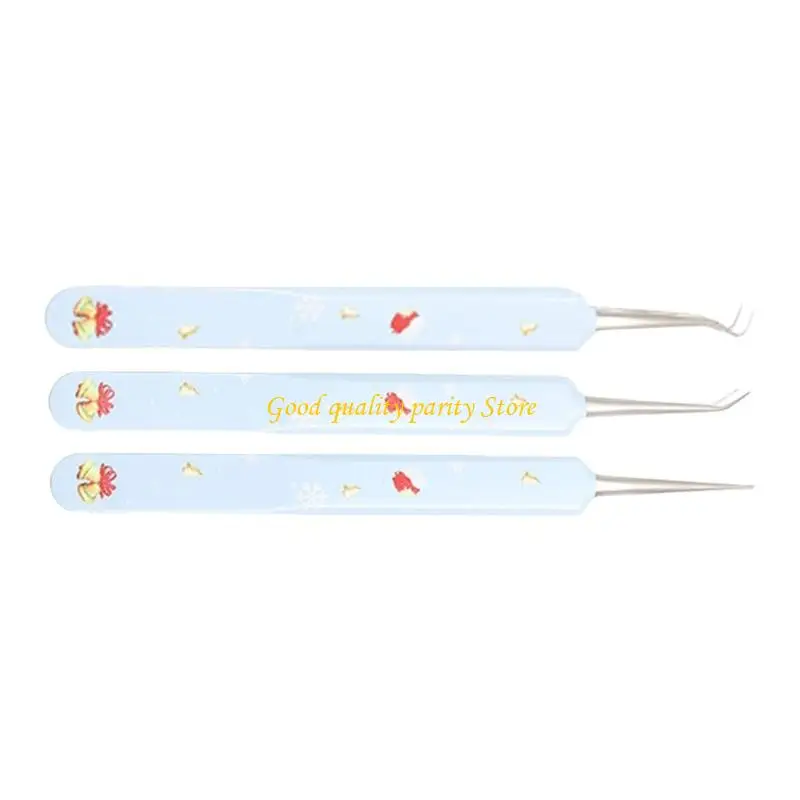 M4ya 3 PCS Pimple Popper Tool kits Blackhead Remover Tweezers for Woman and Man