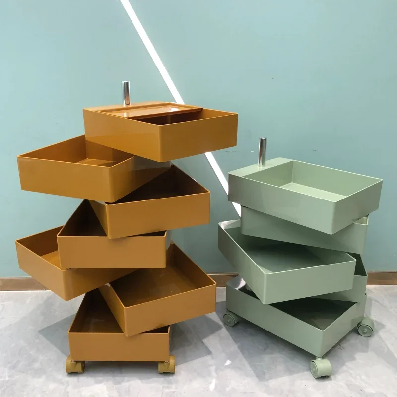 

Colorful Salon Trolley Arcylic Cart Hairdressing Studio Organizer Cart Roulette Trolley Carrito Organizador Con Ruedas Storage