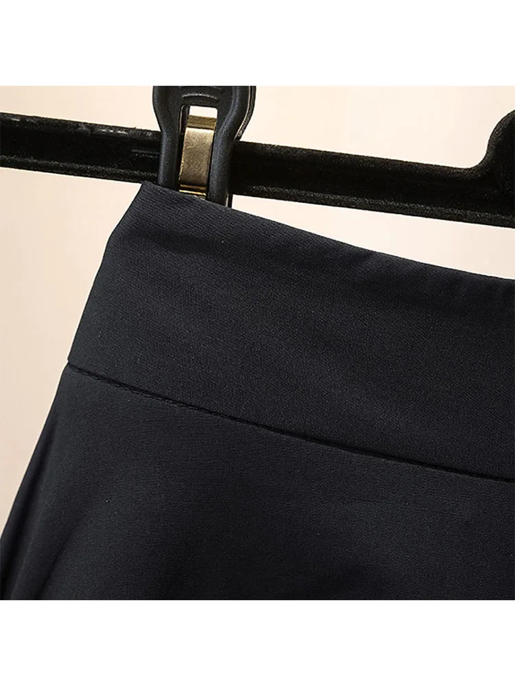 กระโปรงพลีทสไตล์ฮาราจูกุ ปี 2025 เอวสูงสำหรับผู้หญิง กระโปรงเอวสูงผูกเชือกโบว์ ปี 2022 กระโปรงแฟชั่นหรูหรา กระโปรงยาวปานกลาง สไตล์เกาหลี