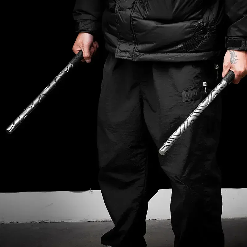 1PCS Outdoor EDC High Strength Steel Martial Arts Filipino Solid Short Stick Car Emergency Tool