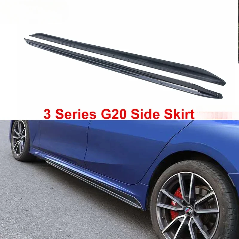 2PCS For BMW 3 Series G20 G28 Side Skirt Bumper Spoiler Diffuser Car Modification Accessories 2020-2023