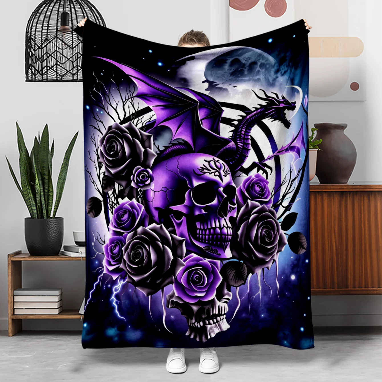 Soft Flannel Personalized Dreamcatcher Blanket Lightweight Throw Blanket For Reading Nook And Daily Rest