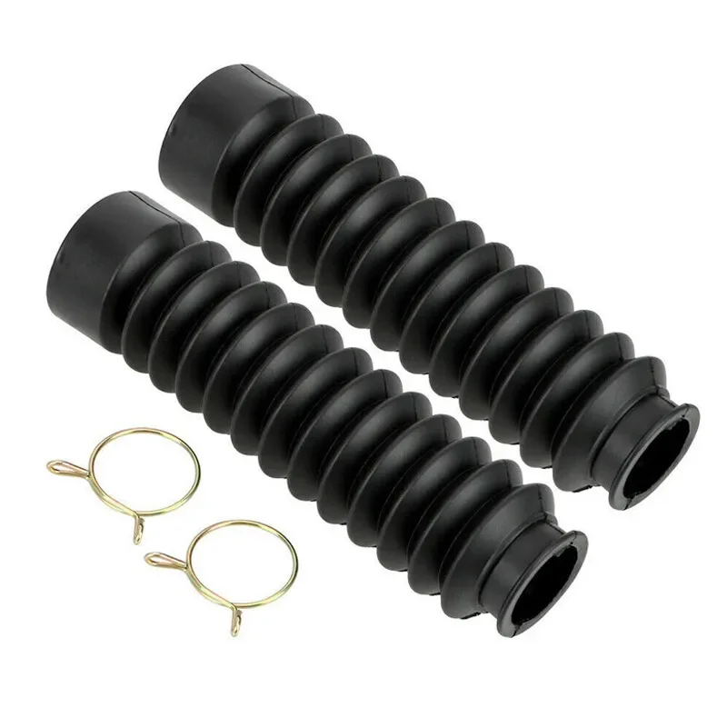 Motorcycle  Dust Proof Sleeve Protector Damping Rubber 2Pcs Front Fork Shock Absorber Dust Cover Gaiters Gators Boots Universal