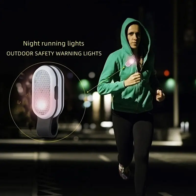 1pc Outdoor Portable LED Collar Clip Lamp Hands-Free Mini Night Light Running Magnetic Lamp Clip Lamp Flashlight Camping Hiking