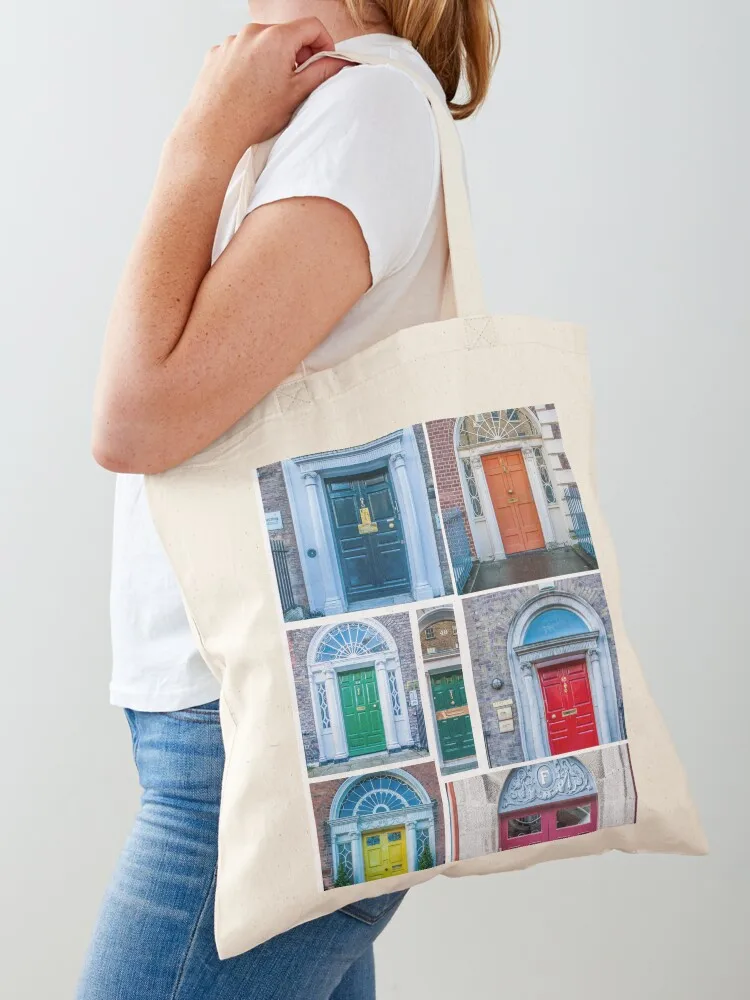 Doors of Dublin Tote Bag shopper bag women shopping cart bags handbag large tote bag Canvas Tote