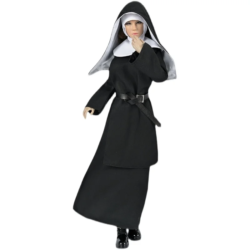 

ZYTOYS ZY5050 масштаб 1/6, женская одежда-Монахиня с накидкой на голову, пояс, комплект одежды, модель, подходит для 12-дюймовых солдат, экшн-фигурок, ...