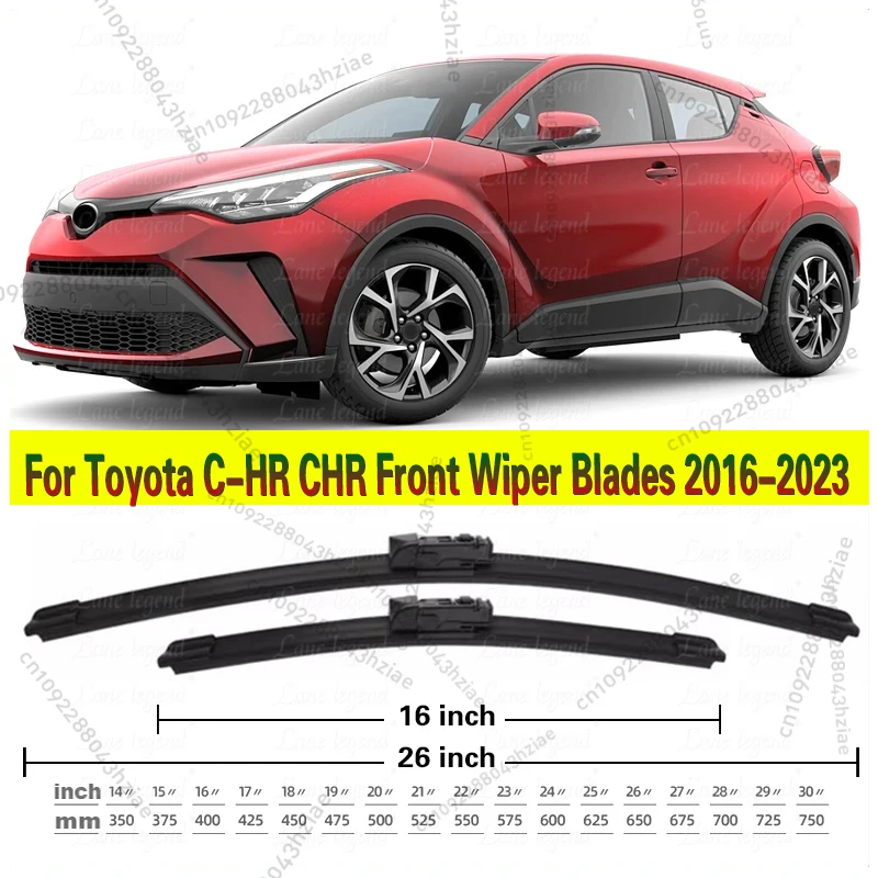 Für Toyota C-HR CHR Front Wischer Klingen 2016-2023 2017 2018 2019 2020 2021 2022 Windschutzscheibe Windschutz fenster Zubehör 26 "+ 16"