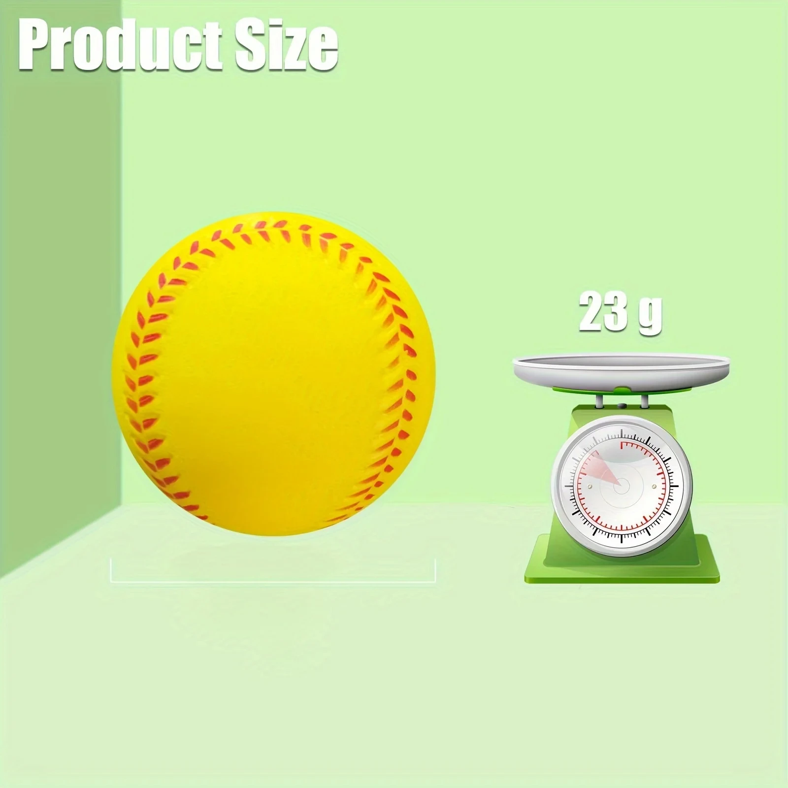 Unisex Adult Softball PU Foam Elastic Training Ball Lightweight Durable Safe Baseball for Indoor Outdoor Recreation