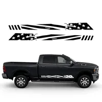 2Pcs Pickup Door Side Stars Stripes Stickers For Ford F150 Ranger Toyota Hilux Tacoma Dodge RAM Dmax Car Decals Auto Accessories