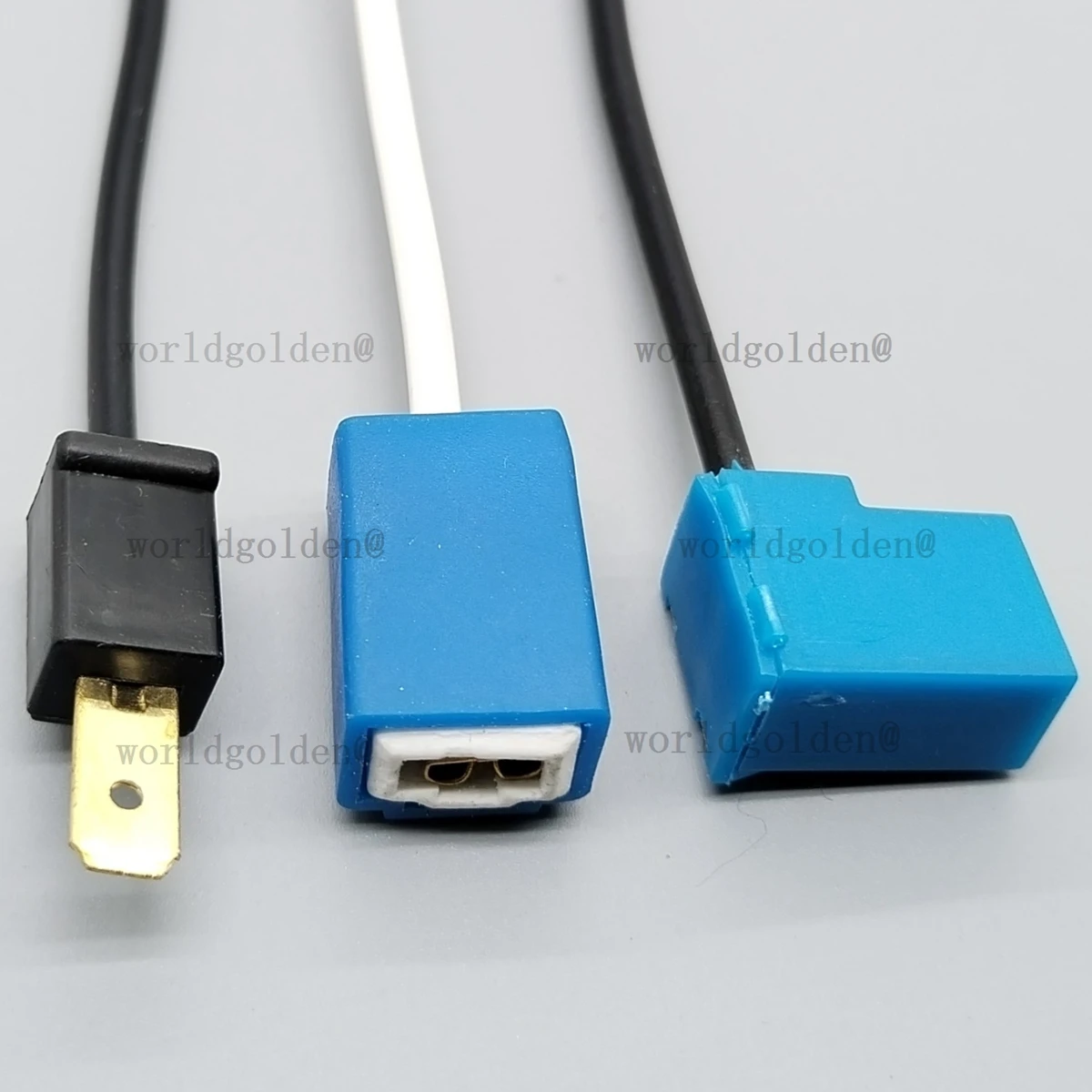 H1 H3 Auto Headlight Bulb Socket Wiring Connector for Universal Vehicles