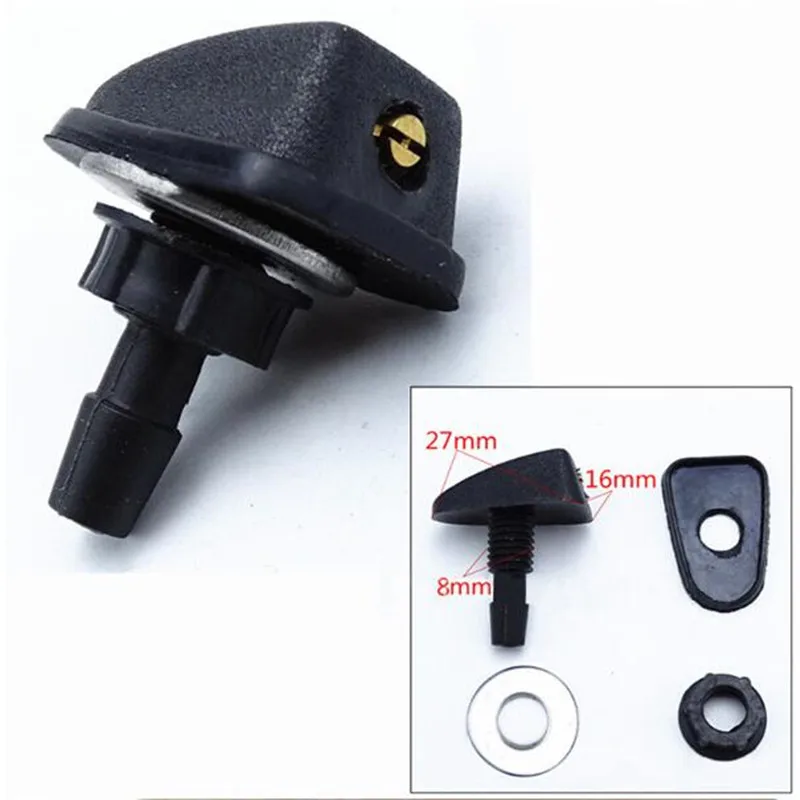 1 Pcs Car Universal Front Windshield Wiper Nozzle Jet Sprayer Kits Sprinkler Water Fan Spout Cover Washer Outlet Adjustment