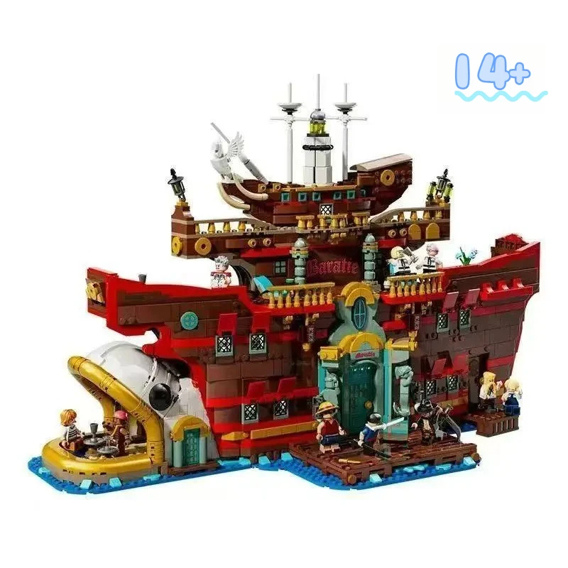 Blocs de construction Disney One Piece Baratie Floating Restaurant, jouet de collection sur le thème de l'anime, cadeau pour les amoureux, en stock, 75640
