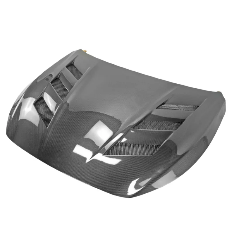 غطاء محرك السيارة ذو فتحات تهوية من ألياف الكربون لغطاء محرك إنفينيتي Q50 V37