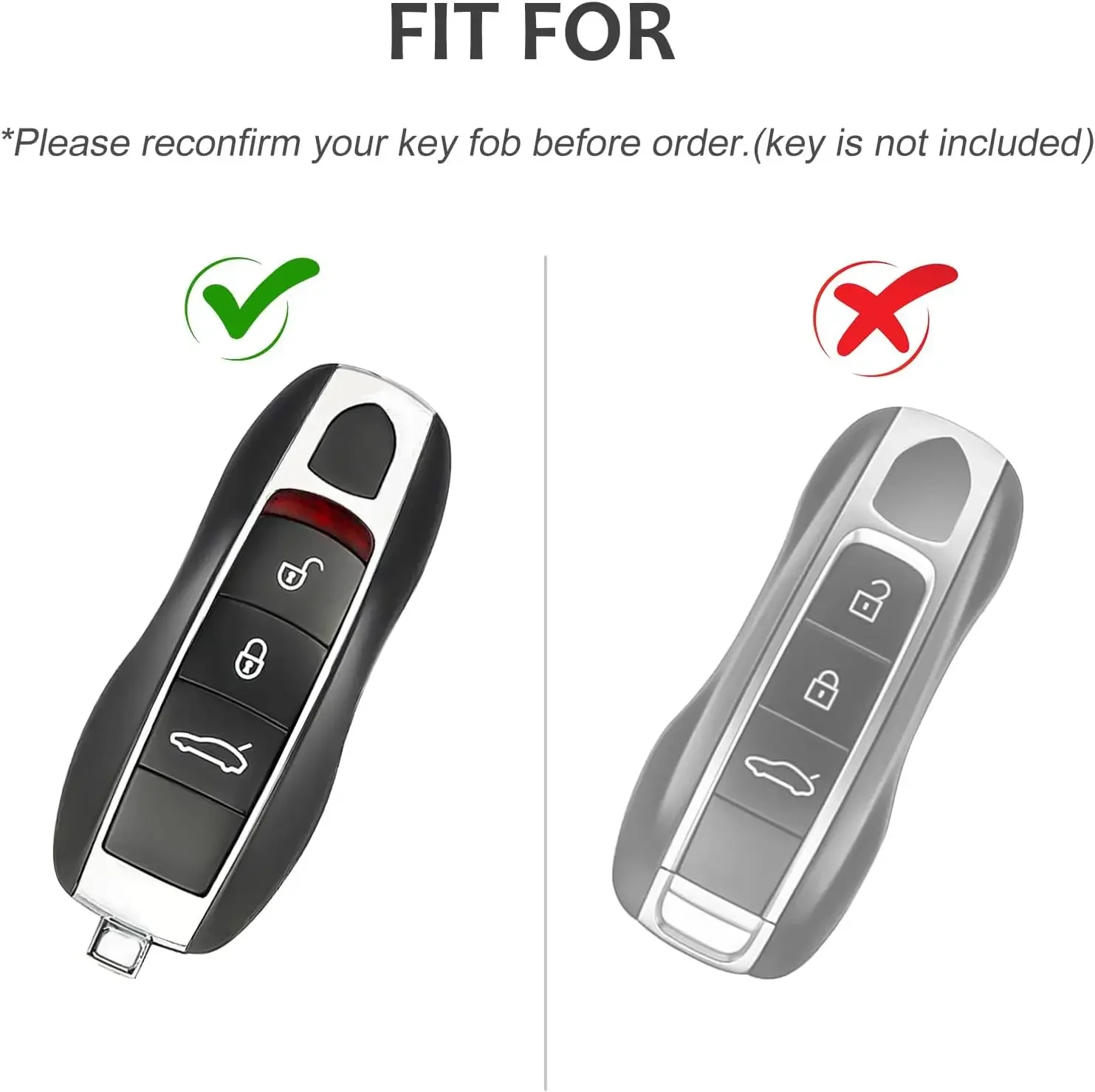 포르쉐 카이엔 파나메라 마칸용 진짜 탄소 섬유 열쇠 고리 케이스 커버 보호대, 718 911 918 박스터 카이맨 스마트 키 쉘