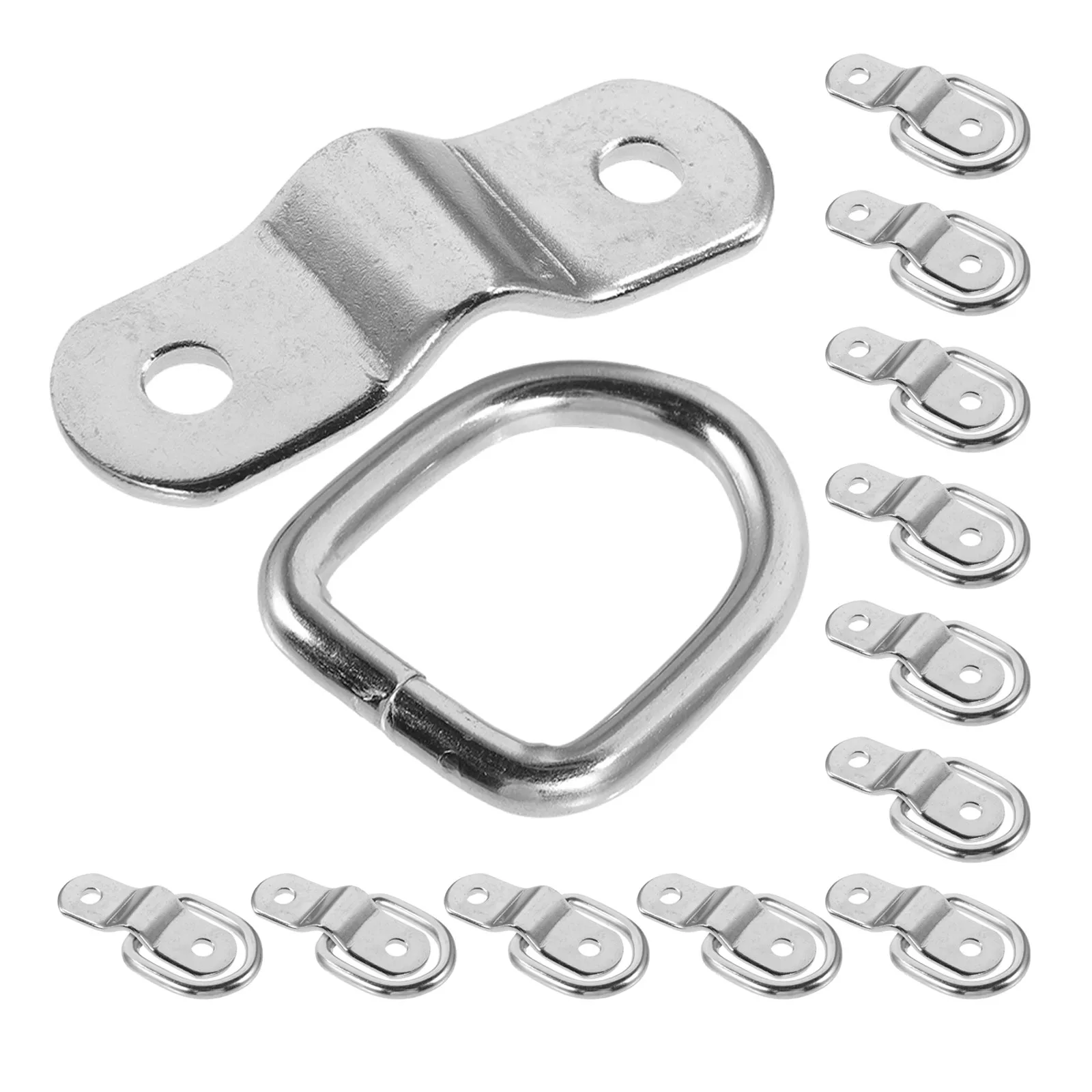 

16Pcs Heavy Duty Cargo D Rings Tie Down Anchors Trailer Truck Bed Bracket Surface Mount Lashing Rings Rv Utility Trailer