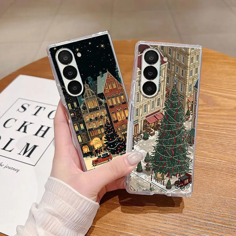 City Street Case for Samsung Galaxy Z Fold 8 Z Fold 7 Z Fold 8 Ultra Z Fold 4 Z Fold 5 Z Fold 3 5G Z Fold 6 Transparent Soft
