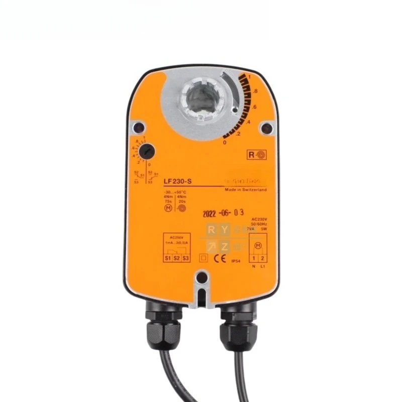 

LF230 тип привода с пружинным сбросом, тип включения привода воздушного клапана с отключением питания