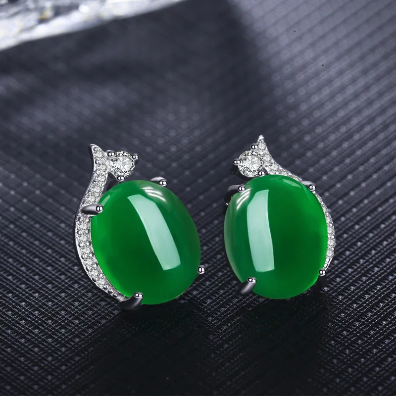 Green Water Drop Cubic Zirconia Stone Earrings Women\'s High Quality Luxury Wedding To Attend The Banquet Trend Jewelry Wholesale