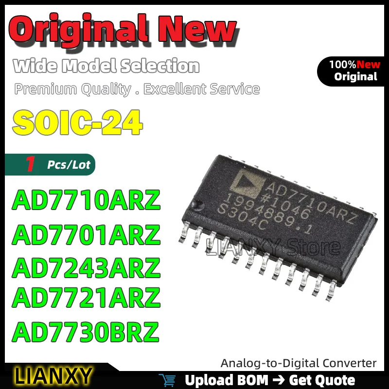 1pcs SOIC-24 AD7710ARZ AD7701ARZ AD7243ARZ AD7721ARZ AD7730BRZ Analog-to-Digital Converter New Original