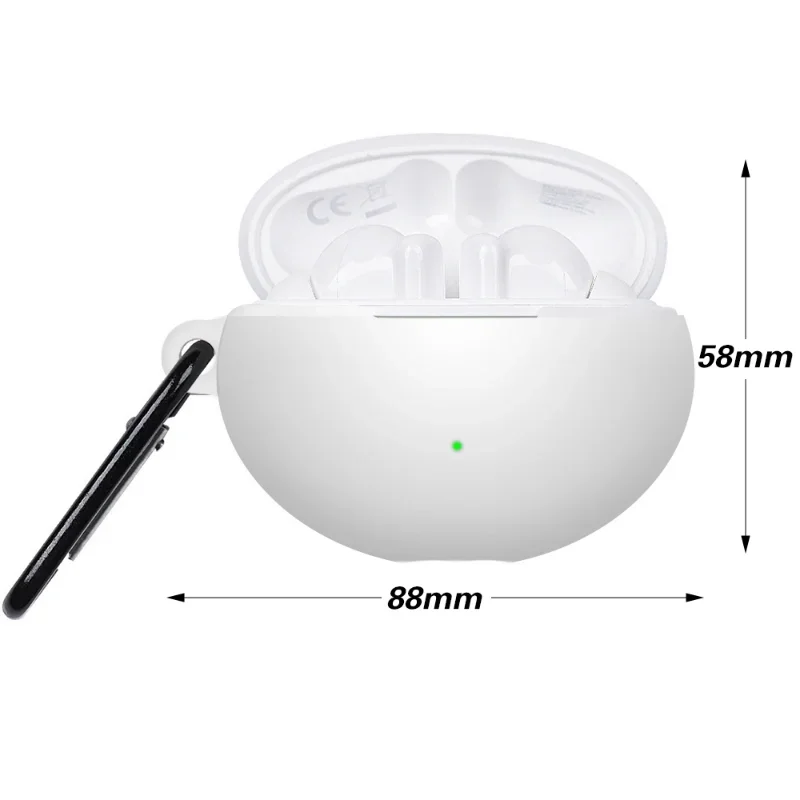 Capa de silicone macia para Huawei FreeBuds 4i, Headset Shell Protetor, Capa Anti-Perdida Earbuds com Gancho, FreeBuds 4i