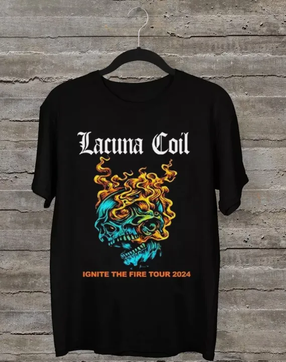 Lacuna Coil 2024 Ignite The Fire Tour Black All Size Fans T Shirt