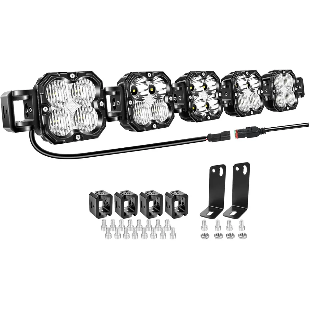 

33-дюймовый 150 Вт прямой изогнутый светодиодный светильник, регулируемый съемный комплект проводки, комбинированный луч для бездорожья 4x4, грузовик, квадроцикл