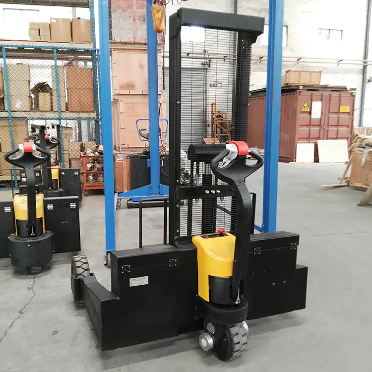 CE Certification Rough Terrain Stackers Big Wheel 1 Ton Electric Pallet Stacker
