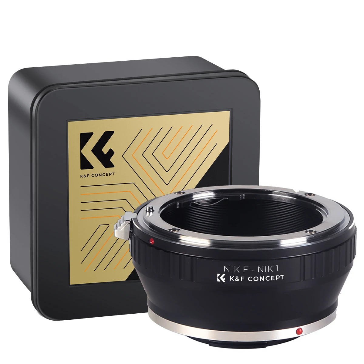 K&F CONCEPT Lensadapter voor Nikon F-vatting lenzen naar Nikon 1-serie camerabody voor Nikon V1, V2, J1, J2 spiegelloze camera's