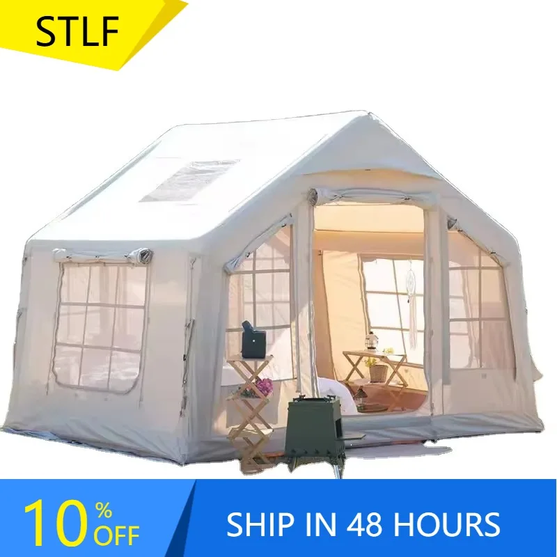 2025 8.0 Outdoor Camping Cabin Inflatable Tent Easy Set Up Without Tent Pole For Fishing Backpacking