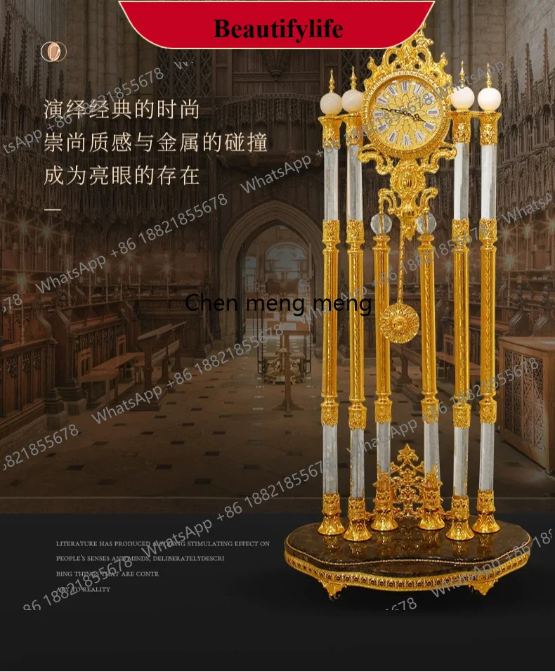

d178 Postmodern simple villa living room atmosphere floor-to-ceiling bronze bell reception room high-end all hand-carved