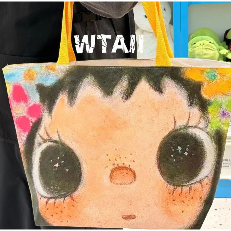 Star Eyes Cartoon Girl Print Umhängetasche, Damen-Einkaufstasche aus PVC mit großem Fassungsvermögen, leichte Einkaufstasche, Einkaufstasche für den Arbeitsweg – Detail 21