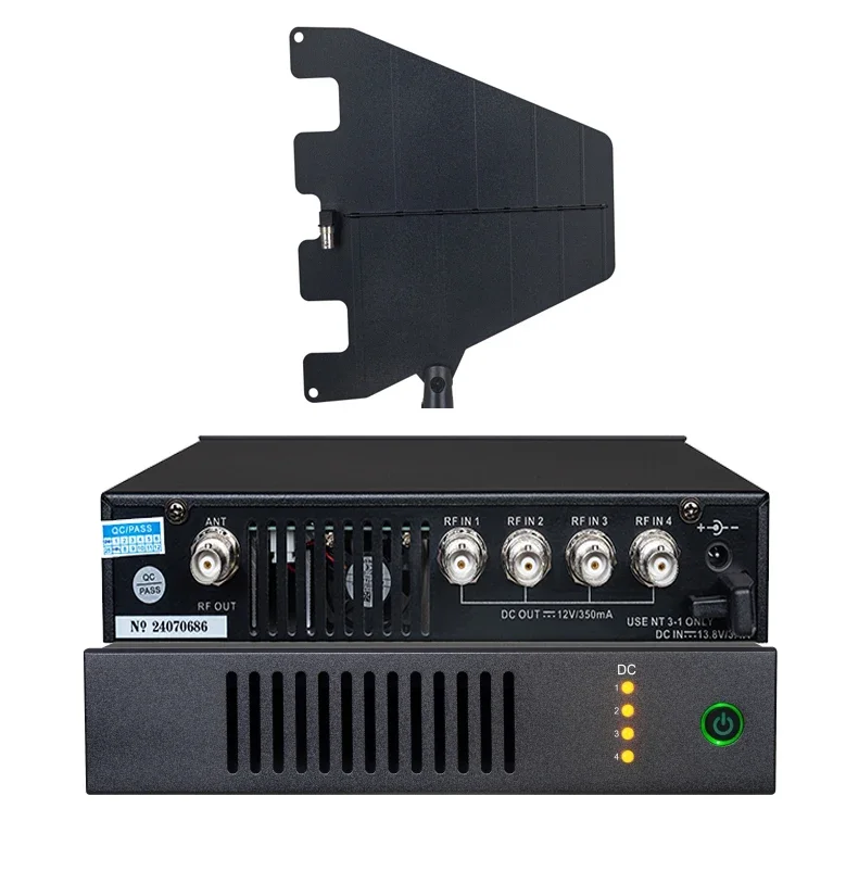 

In stock XTUGA AC4 4 Channel Active Antenna Combiner Kit Active Transmitter Combiner Splitter Amp for Wireless in Ear Monitor S