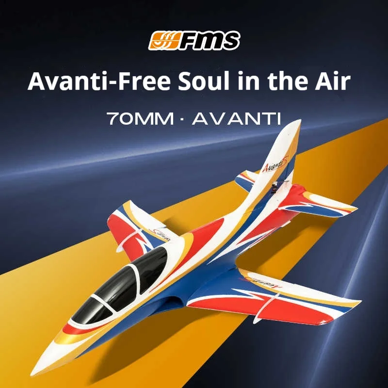 FMS 70mm Avanti V3 6-Channel Ducted Aircraft Remote Control Model Foam Aircraft Model Fixed-Wing Sports Machine