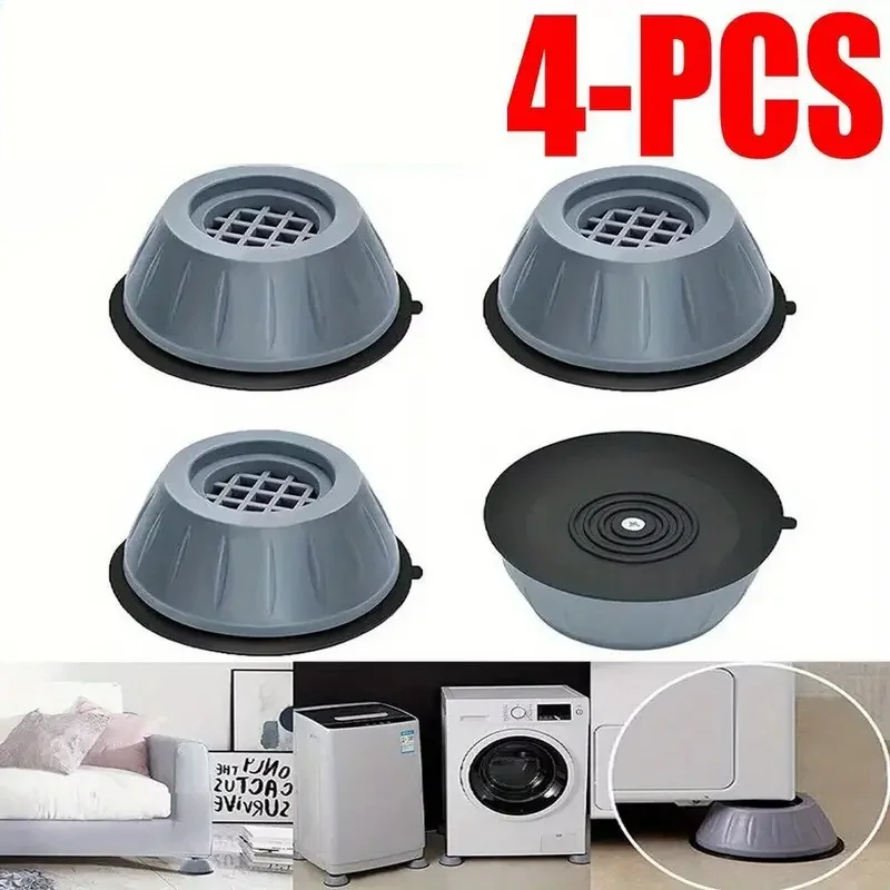 4pcs Washing Machine Feet Heightened Anti-slip Anti-vibration Pads Shelves Base Refrigerator Feet Stand Anti Vibration Pads