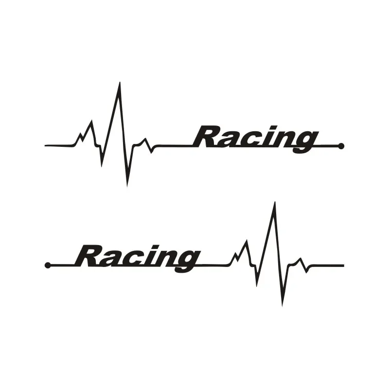 

Car Stickers Funny Racing Heartbeat Car Stickers External Accessories PVC Waterproof Sunscreen 20CM