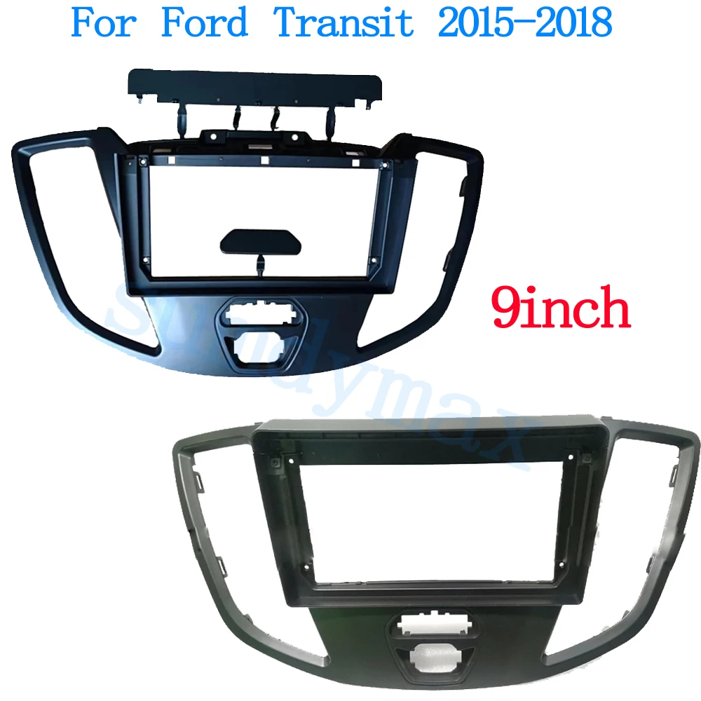 

9-дюймовый 2Din автомобильный DVD-рамка, аудиоадаптер, комплекты отделки приборной панели, лицевая панель для Ford Transit 2015-2018, головное устройство, Fascia Dash