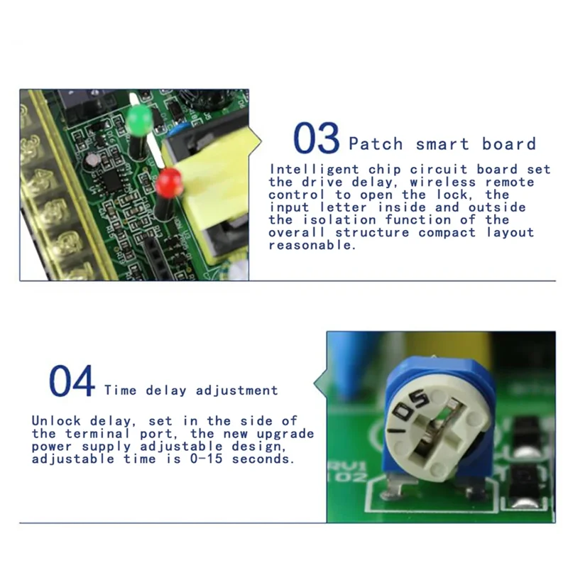 B27B Mini AC 100-260V Toegangscontrole Voeding Controller DC 12V 5A Vertraging Power adapter Toegang